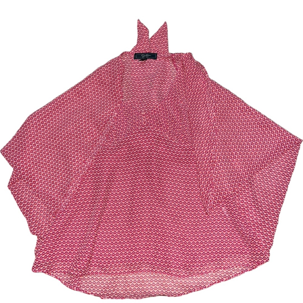 Women's Jessica Simspon Pink/Orange Abstract Sleeveless Top - XS - Picture 7 of 11